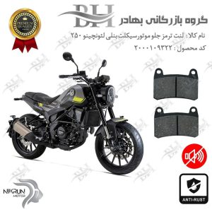 لنت دیسکی ترمز جلو موتور سیکلت کد 2066 مناسب برای بنلی لئونچینو 250 (249) BENELLI LEONCINO نیکران موتور